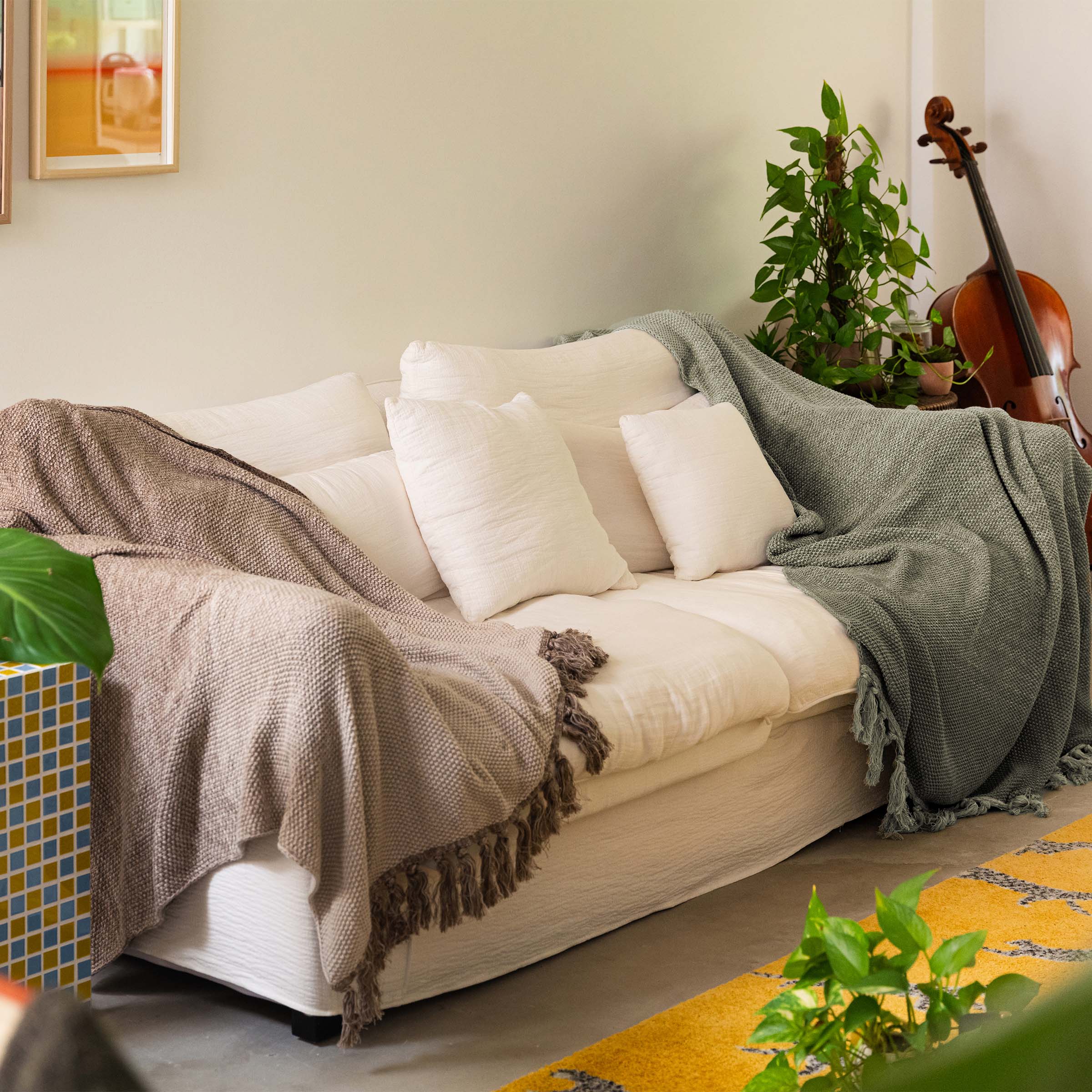 Fringed Ombre Throw