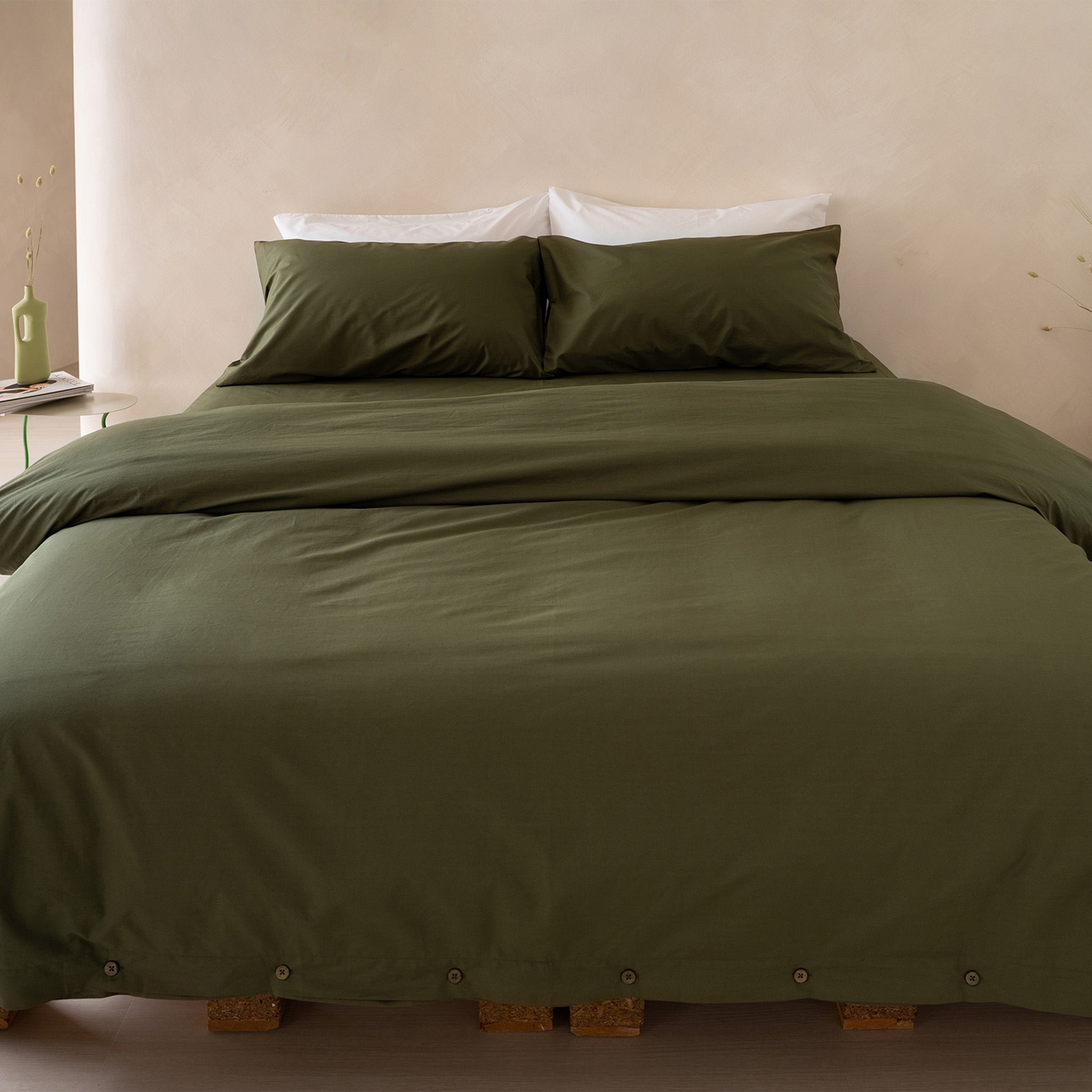 Crisp Olive Duvet Bundle Set