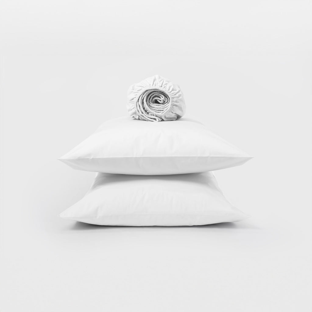 Crisp White Fitted Sheet Set