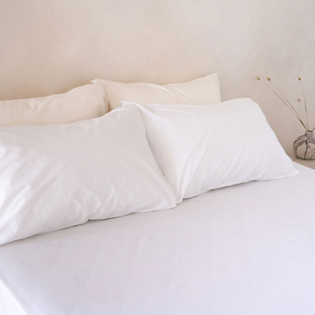 Crisp White Fitted Sheet Set