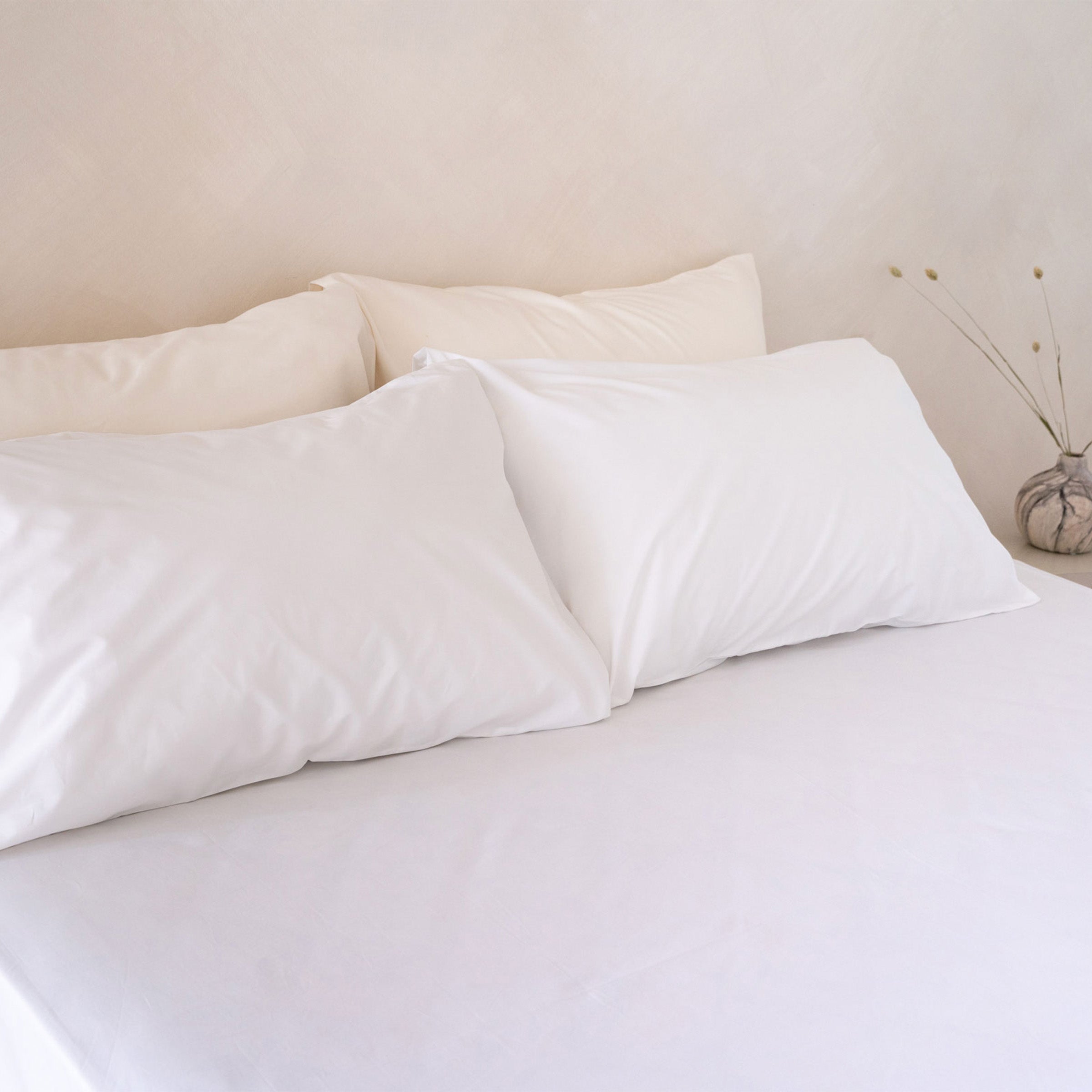 Crisp White Fitted Sheet Set
