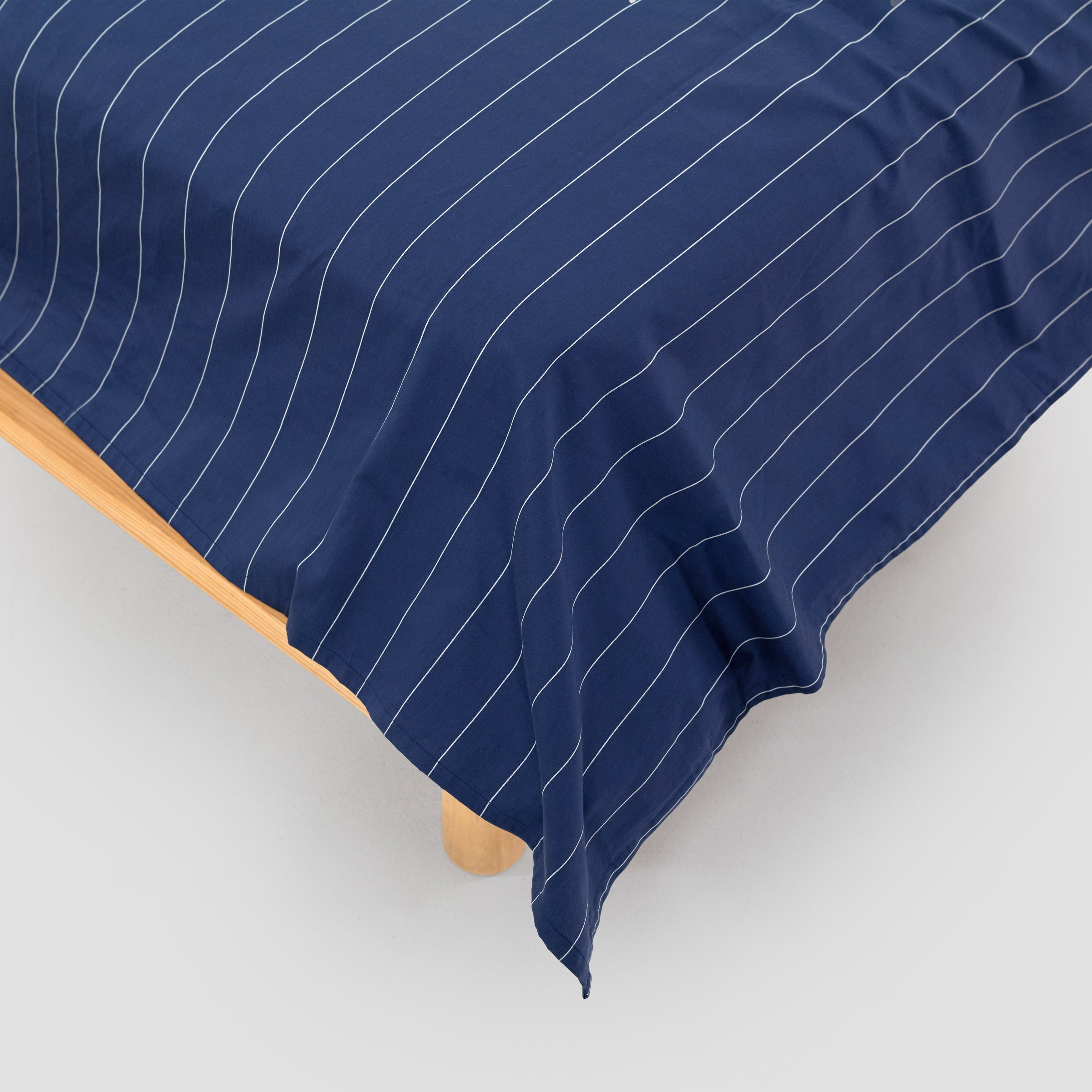Classic Navy Pinstripes Flat Sheet