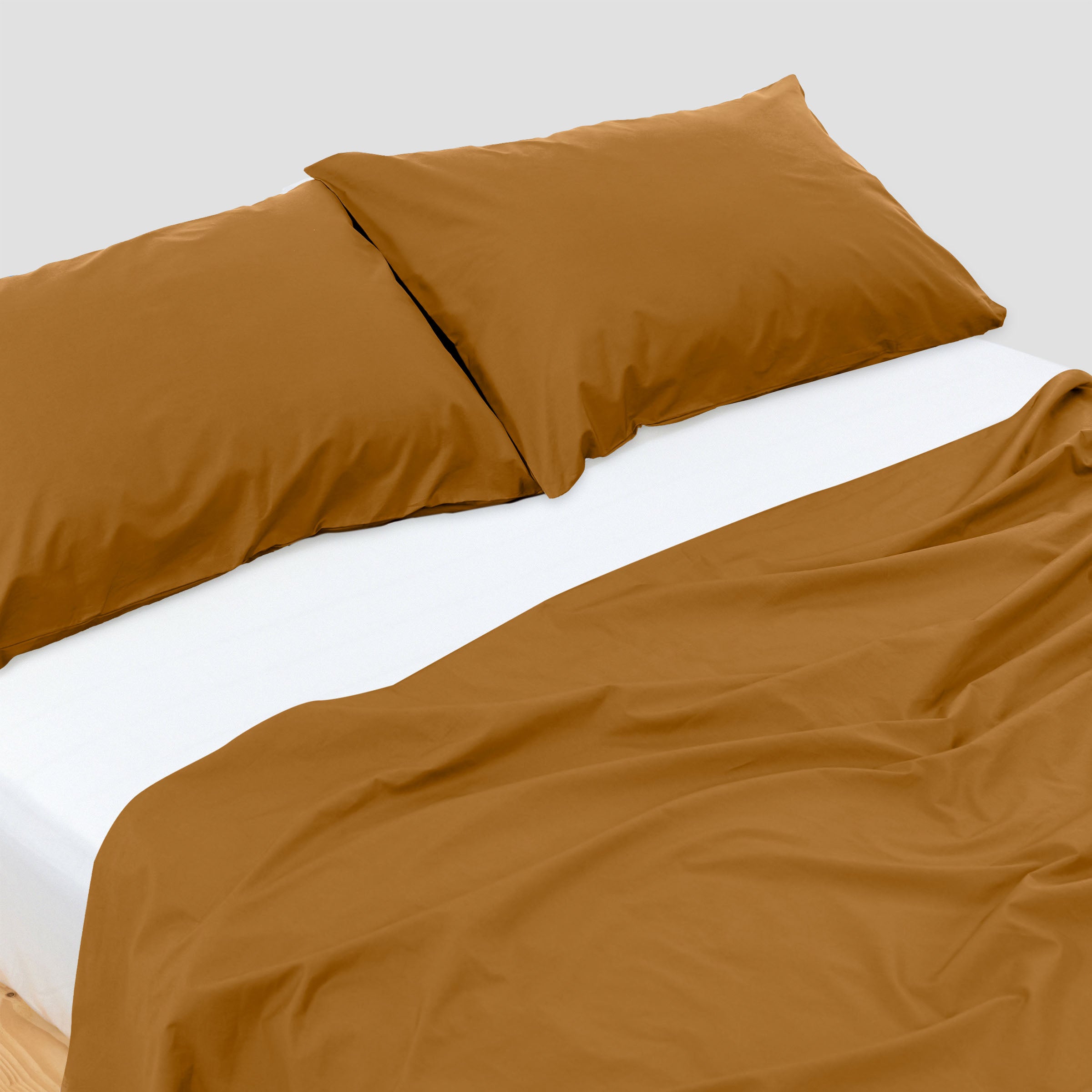 Crisp Mustard Flat Sheet Set