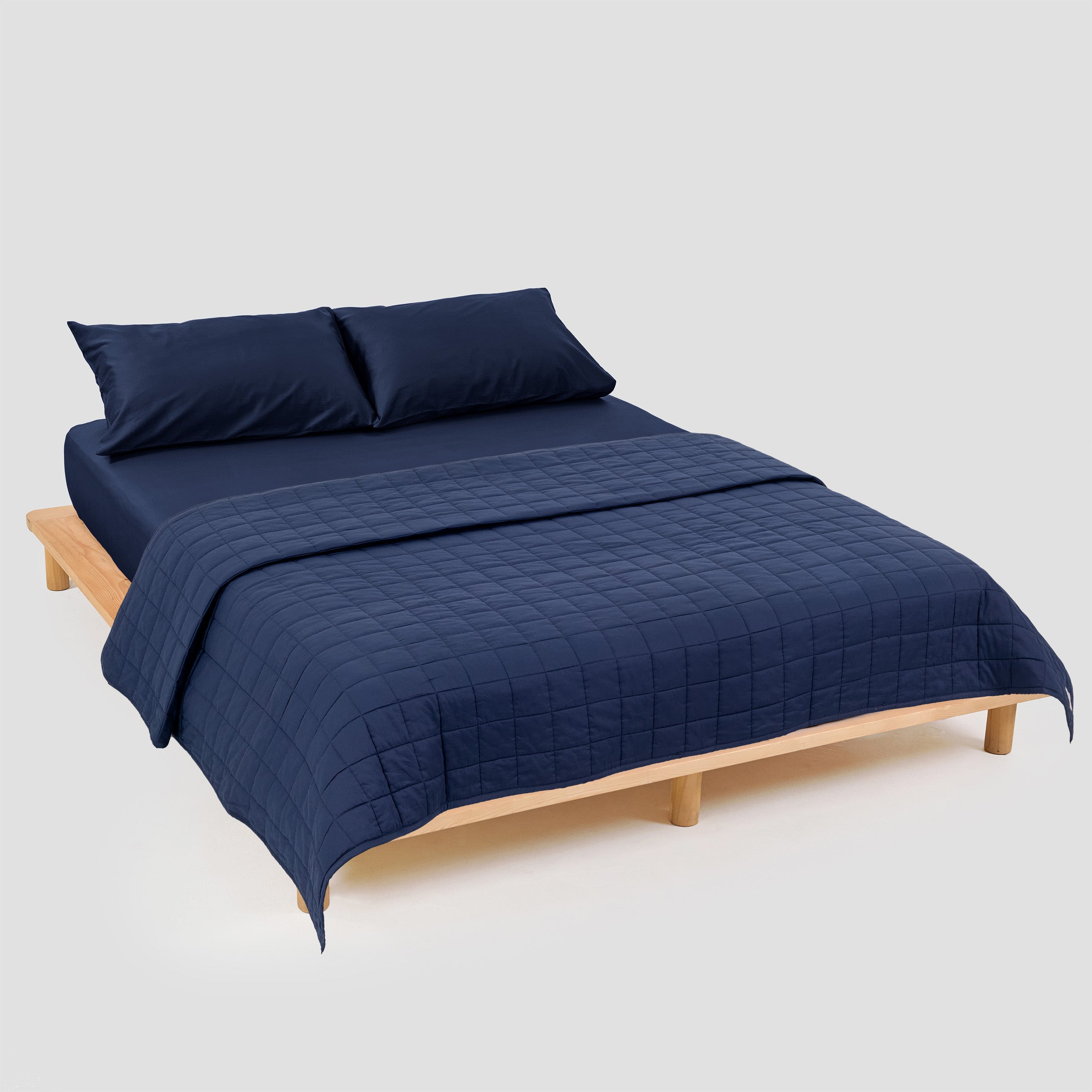 Classic Navy Quilt Bundle Set