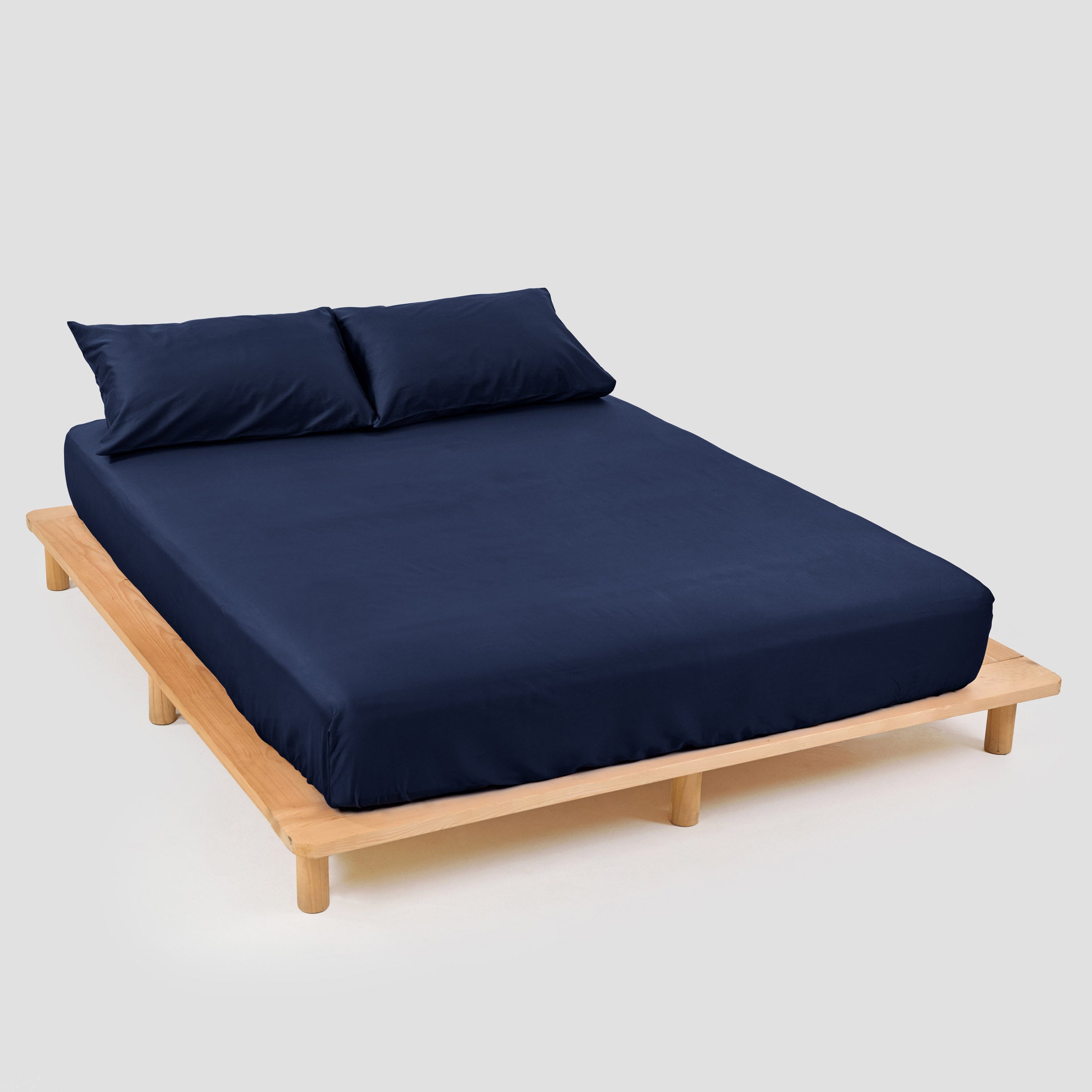 Classic Navy Fitted Sheet Set