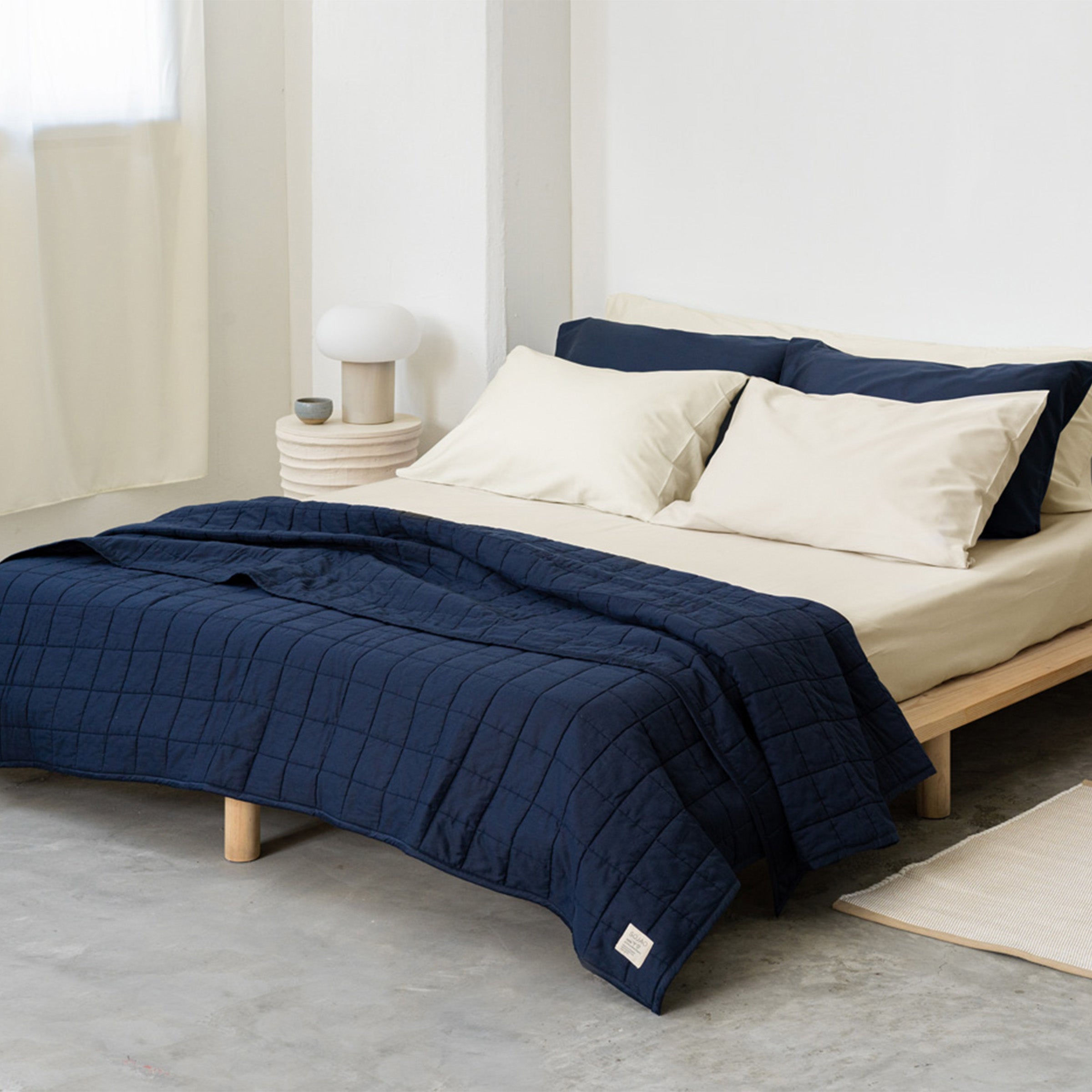 Classic Navy Organic Cotton Quilts