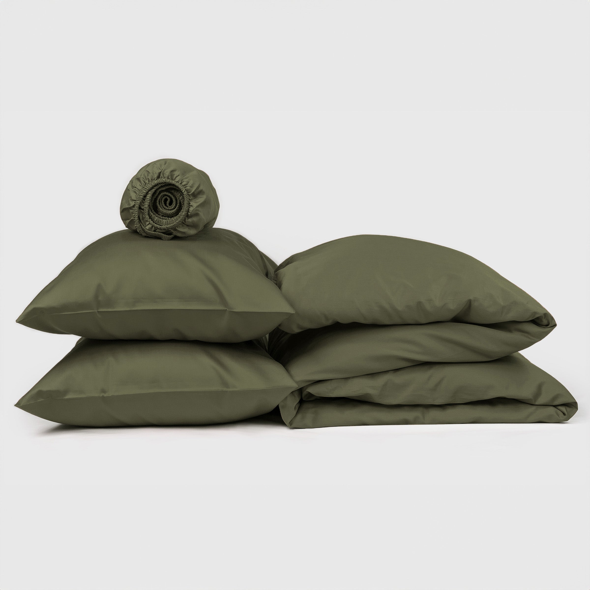 Crisp Olive Duvet Bundle Set